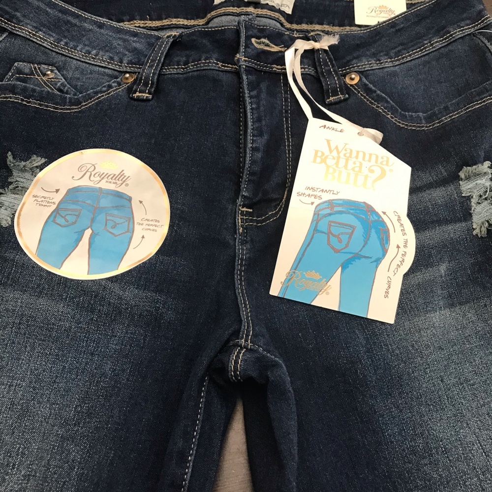 Brand new dark blue jeans size 10